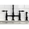 Kingston Brass KS1270ALBS Heritage Bridge Kitchen Faucet W/ Brass Sprayer, Matte Black KS1270ALBS - alternate 4